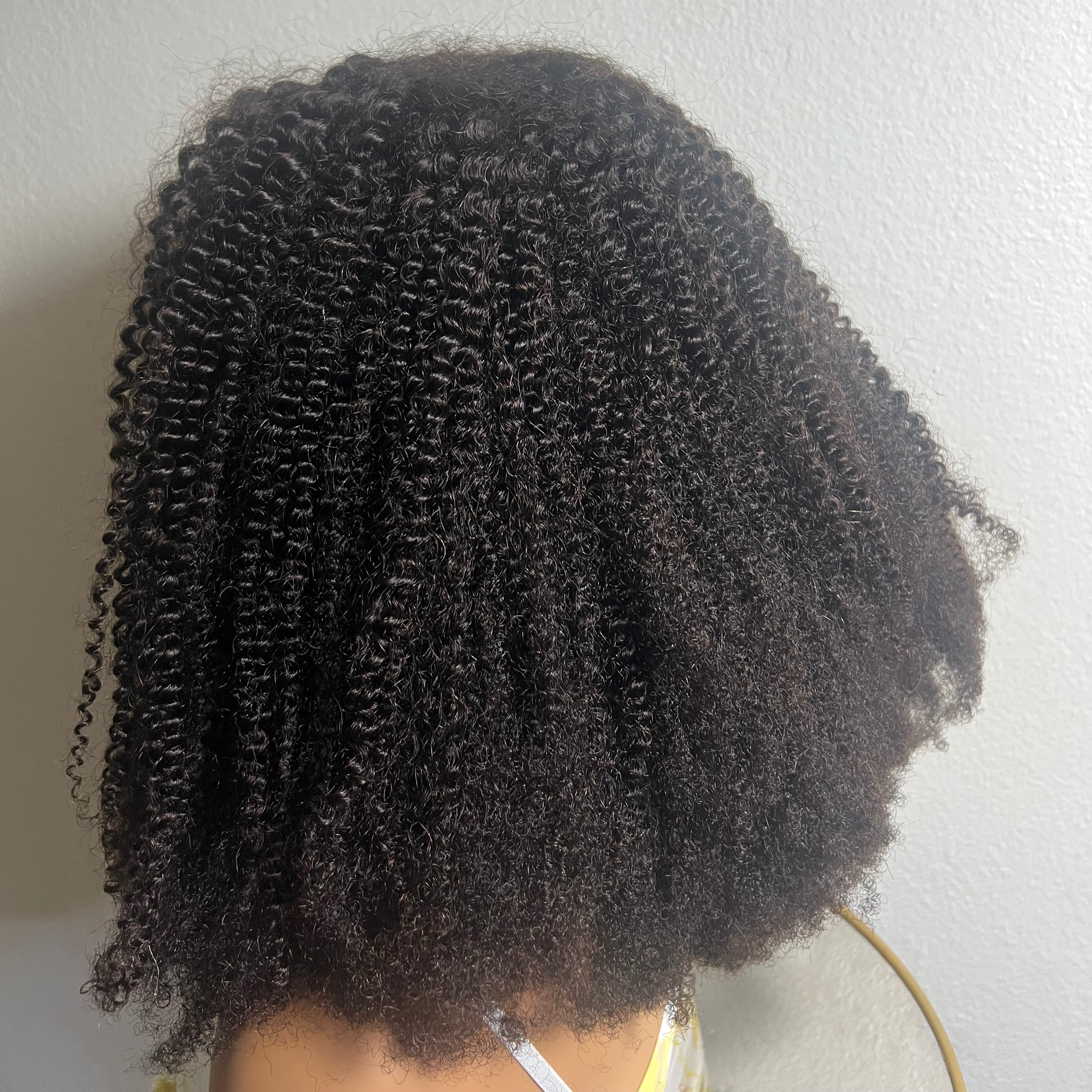 5*5glueless kinky curly 18 inches