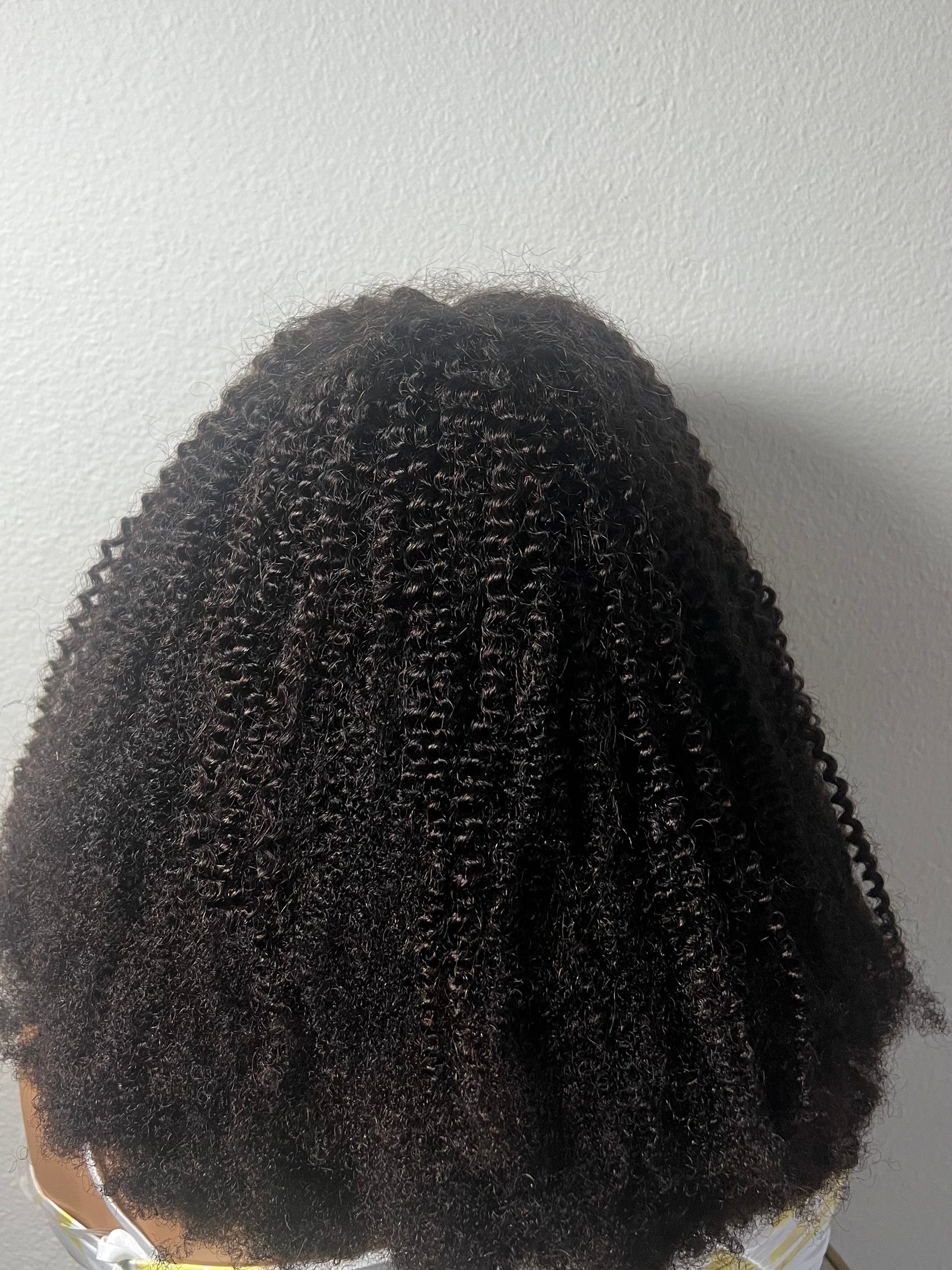 5*5glueless kinky curly 18 inches