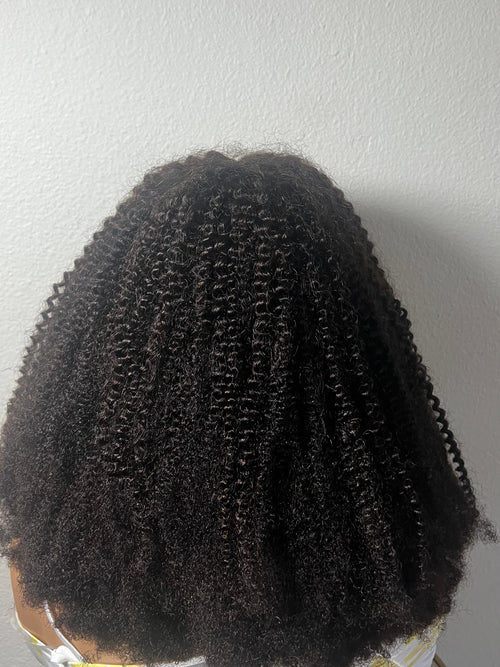 5*5glueless kinky curly 18 inches